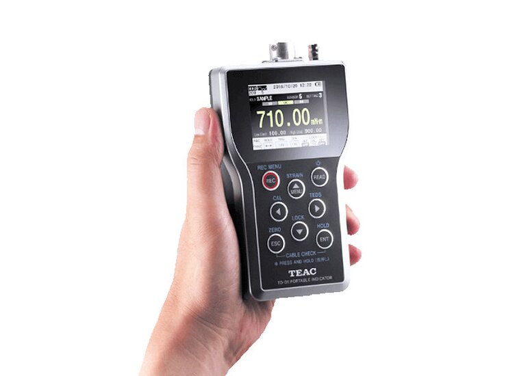 1-channel strain gauge amplifier with display, portable indicator with TEDS function