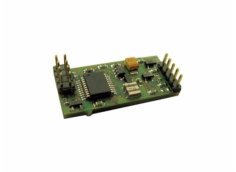 Measuring amplifier as PCB for sensors with straingages. Limiting frequency 1220Hz, input sensitivity 2.0 mV/V.