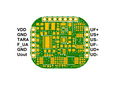 analog measuring amplifier as a printed circuit board for sensors with straingages. Analog output -10V...+10V, limiting frequency 250Hz up to 10kHz, input sensitivity 2.0 mV/V.