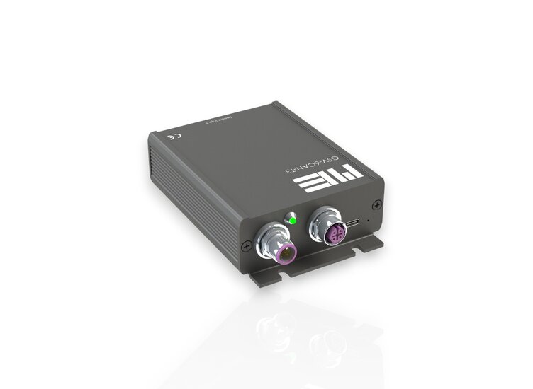 3-channel strain gauge measuring amplifier with CANbus and three M12 sockets for connecting sensors with strain gauges