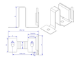Crack propagation sensor, ultraminiature, 0,5mm, 21mm x 14mm x 15mm, 3m PVC cable; Ø 2,2mm