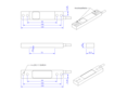 Dehnungsaufnehmer 120mm x 22,5mm x 12mm,mit integrierter Elektronik GSV-6L, 0-10V / 4...20mA Ausgangssignal, 5m Anschlusskabel