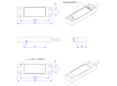 Strain sensor 90mm x 25mm x 11mm, integrated Electronic GSV-15L, 0-10V output signal, 5m cable