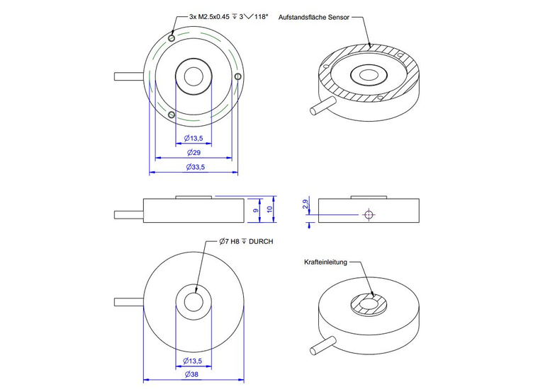KM38 load cell - ME-Systems | ME-Measuring Systems