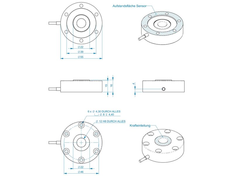 KM55 load cell - ME-Systems | ME-Measuring Systems