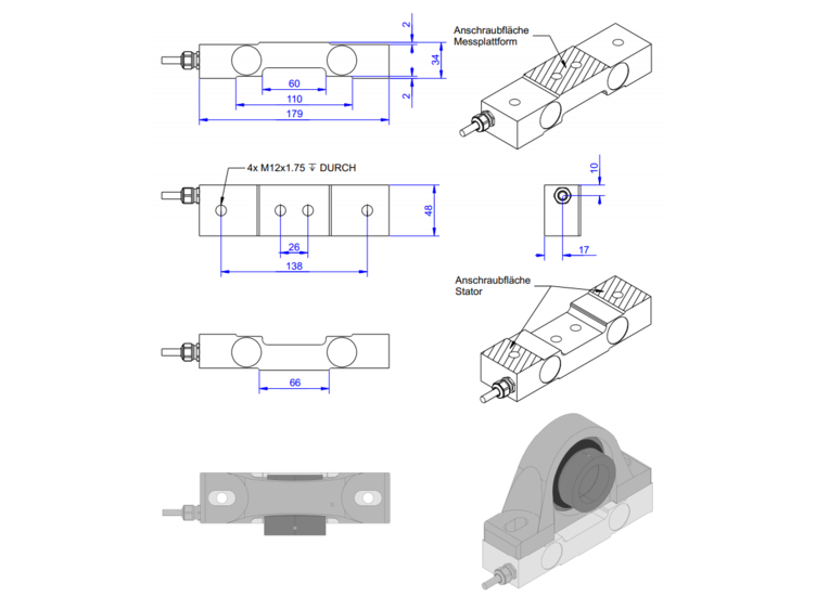 KS180 Bearing force sensor - ME-Systeme | ME-Measuring Systems