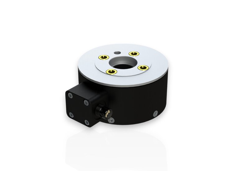 6-axis force- torque sensor with measuring range of 100N/10Nm, 300N/30Nm in the dimensions of Ø 80 mm x 40 mm. 6D Force sensor made in Germany order now directly at the manufacturer!